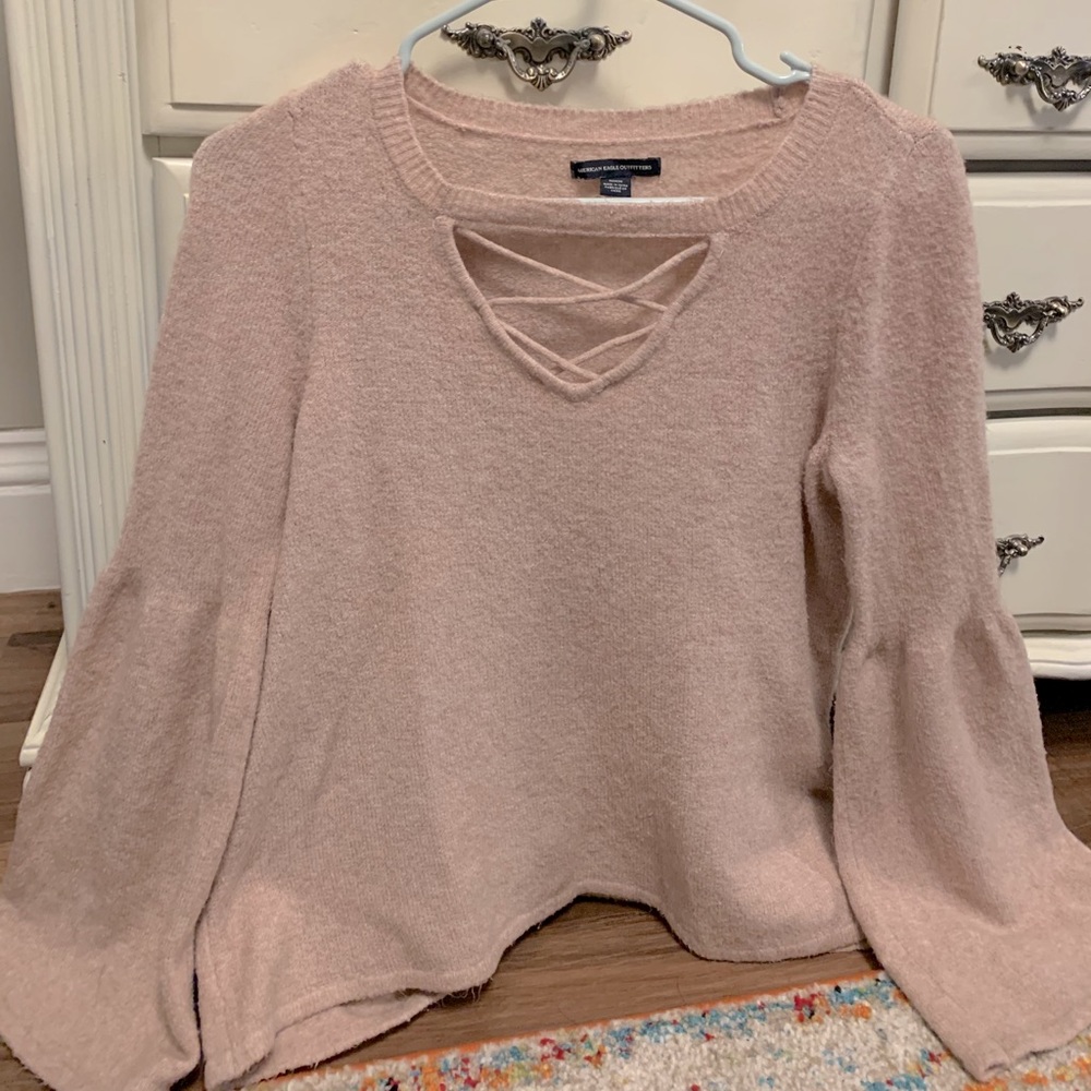 Bell sleeve sweater from ae